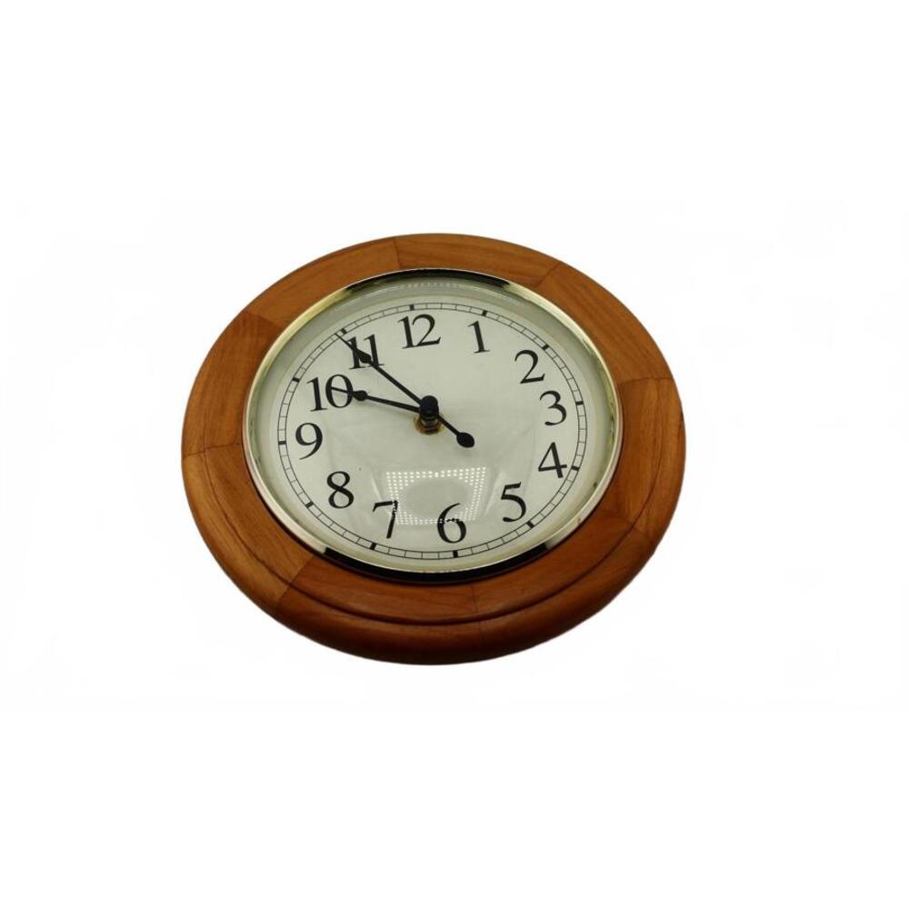 Wooden 9inch Wide Wall Clock Silent